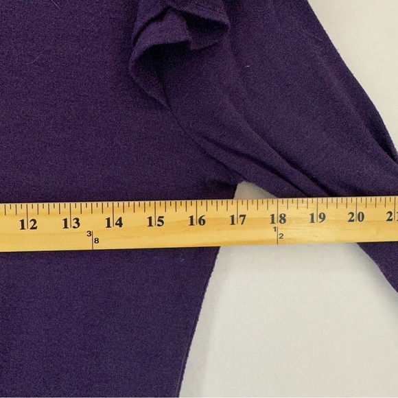 Ann Taylor Ruffle Trim Long Sleeve Sweater Small Purple - Picture 9 of 9